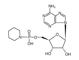 adenosine (5'-phosphoro-1-piperidinide) Structure