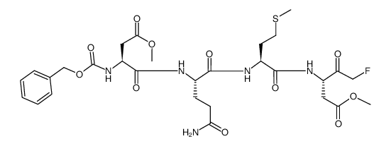 Z-Asp(OMe)-Gln-Met-Asp(OMe) fluoromethyl ketone结构式