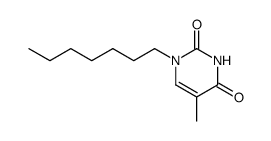 1-n-heptylthymine Structure