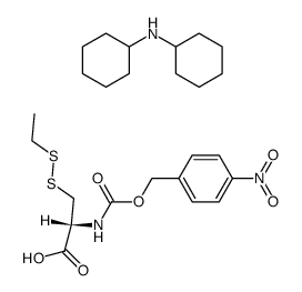 p-Nitro-benzyloxycarbonyl-S-ethylthio-cystein-dicyclohexylammoniumsalz结构式