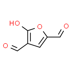 2,4-Furandicarboxaldehyde, 5-hydroxy- (9CI)结构式