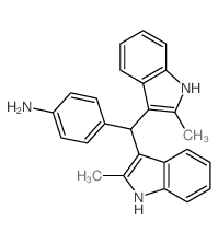 4-[bis(2-methyl-1H-indol-3-yl)methyl]aniline Structure