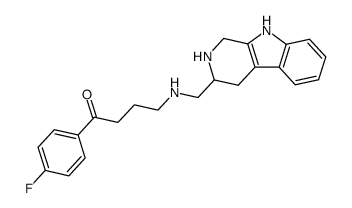 3-(γ-p-fluorobenzoyl)propylaminomethyl-1,2,3,4-tetrahydro-9H-pyrido[3,4-b]indole结构式