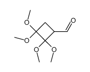 2,2,3,3-tetramethoxycyclobutane-1-carbaldehyde Structure