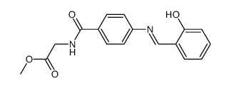 p-<(o-hydroxybenzylidene) amino> hippuric acid methyl ester Structure