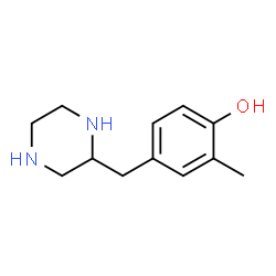 Phenol, 2-methyl-4-(2-piperazinylmethyl)- (9CI)结构式