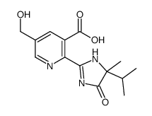 5-(hydroxymethyl)-2-(4-methyl-5-oxo-4-propan-2-yl-1H-imidazol-2-yl)pyridine-3-carboxylic acid structure