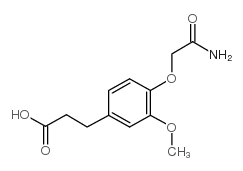 3-(4-CARBAMOYLMETHOXY-3-METHOXYPHENYL)PROPIONICACID Structure