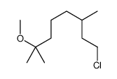 1-chloro-7-methoxy-3,7-dimethyloctane Structure