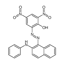 2,4-dinitro-6-[[2-(phenylamino)-1-naphthyl]azo]phenol structure
