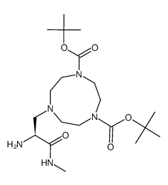 (S)-di-tert-butyl 7-(2-amino-3-(methylamino)-3-oxopropyl)-1,4,7-triazonane-1,4-dicarboxylate结构式