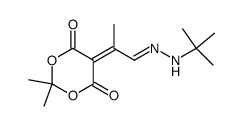 5-(1,2-diaza-1-t-butyl-4-methylbutadien-4-ylidene)-2,2-dimethyl-1,3-dioxan-4,6-dione Structure