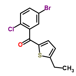 (5-Bromo-2-chlorophenyl)(5-ethyl-2-thienyl)methanone结构式