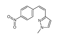 1-methyl-3-[2-(4-nitrophenyl)ethenyl]pyrazole结构式