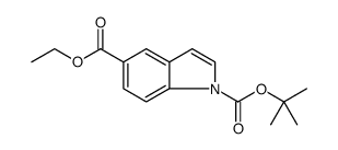 1H-Indole-1,5-dicarboxylicacid,1-(1,1-dimethylethyl)5-ethylester Structure
