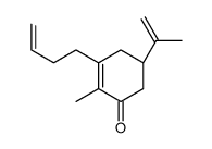 (5S)-3-but-3-enyl-2-methyl-5-prop-1-en-2-ylcyclohex-2-en-1-one Structure