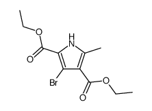 3-bromo-5-methyl-pyrrole-2,4-dicarboxylic acid diethyl ester Structure