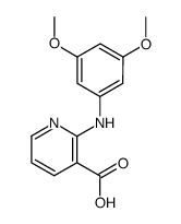 2-(3',5'-dimethoxyanilino)nicotinic acid结构式