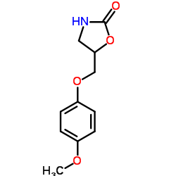 5-[(4-Methoxyphenoxy)methyl]-1,3-oxazolidin-2-one Structure