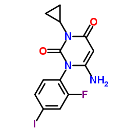 6-氨基-3-环丙基-1-(2-氟-4-碘苯基)嘧啶-2,4(1H,3H)-二酮图片