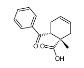 trans-4-methyl-5-benzoylcyclohexene-4-carboxylic acid结构式