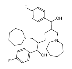 2,5-Bis-azepan-1-ylmethyl-1,6-bis-(4-fluoro-phenyl)-hexane-1,6-diol结构式