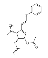 3-Cyclopentene-1,2-diol, 5-(hydroxymethylamino)-4-2-(phenylthio)ethenyl-, 1,2-diacetate, 1S-1.alpha.,2.beta.,4(Z),5.beta.- picture