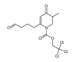 2,2,2-trichloroethyl 6-(4-oxobutyl)-3,4-dihydro-3-methyl-4-oxopyridine-1(2H)-carboxylate Structure