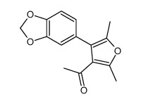 1-[4-(1,3-benzodioxol-5-yl)-2,5-dimethylfuran-3-yl]ethanone Structure