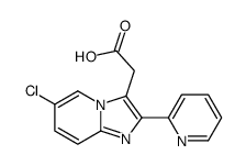 2-(6-chloro-2-pyridin-2-ylimidazo[1,2-a]pyridin-3-yl)acetic acid Structure