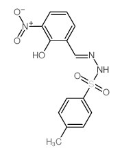 4-methyl-N-[(5-nitro-6-oxo-1-cyclohexa-2,4-dienylidene)methyl]benzenesulfonohydrazide structure