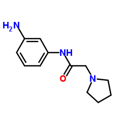N-(3-aminophenyl)-2-pyrrolidin-1-ylacetamide Structure