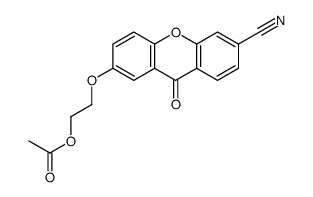 2-(6-cyano-9-oxoxanthen-2-yl)oxyethyl acetate结构式