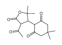 2-acetyl-3-(2,6-dioxo-4,4-dimethylcyclohexyl)-4,4-dimethyl-4-butanolide结构式