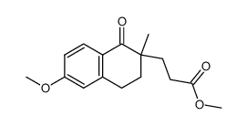 methyl β-(1,2,3,4-tetrahydro-6-methoxy-2-methyl-1-oxo-2-naphthyl)propionate结构式
