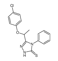5-[1-(4-Chloro-phenoxy)-ethyl]-4-phenyl-2,4-dihydro-[1,2,4]triazole-3-thione Structure