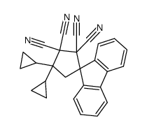 3,3-Dicyclopropyldibenzospiro<4.4>nonane-1,1,2,2-tetracarbonitrile结构式