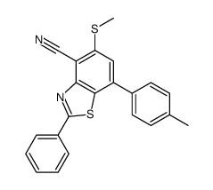 7-(4-methylphenyl)-5-methylsulfanyl-2-phenyl-1,3-benzothiazole-4-carbonitrile结构式