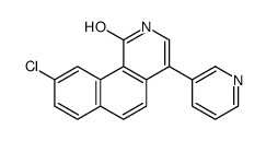 9-chloro-4-pyridin-3-yl-2H-benzo[h]isoquinolin-1-one结构式