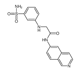N-isoquinolin-6-yl-2-(3-sulfamoylanilino)acetamide结构式