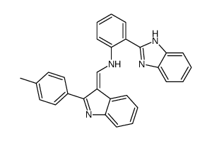 2-(1H-benzimidazol-2-yl)-N-[(Z)-[2-(4-methylphenyl)indol-3-ylidene]methyl]aniline Structure