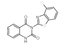 2,4(1H,3H)-Quinazolinedione, 3-(4-chloro-2-benzothiazolyl)- (en) Structure