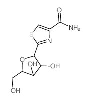 4-Thiazolecarboxamide,2-b-D-xylofuranosyl-结构式