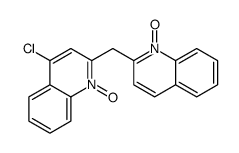 4-chloro-1-oxido-2-[(1-oxidoquinolin-1-ium-2-yl)methyl]quinolin-1-ium结构式