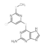 Purine, 2-amino-6-[6-chloro-2-(methylthio)-4-pyrimidinylthio]- structure