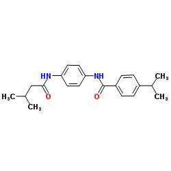 4-Isopropyl-N-{4-[(3-methylbutanoyl)amino]phenyl}benzamide结构式