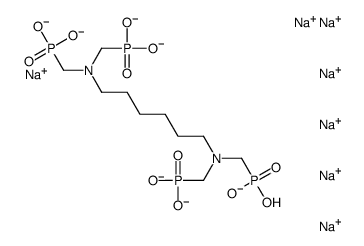 heptasodium hydrogen [hexane-1,6-diylbis[nitrilobis(methylene)]]tetrakisphosphonate结构式