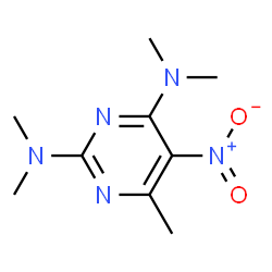 6,N2,N2,N4,N4-pentamethyl-5-nitro-pyrimidine-2,4-diyldiamine结构式