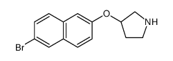 Pyrrolidine, 3-[(6-bromo-2-naphthalenyl)oxy] Structure