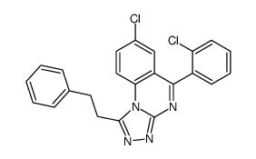 7-chloro-5-(2-chlorophenyl)-1-(2-phenylethyl)-[1,2,4]triazolo[4,3-a]quinazoline结构式